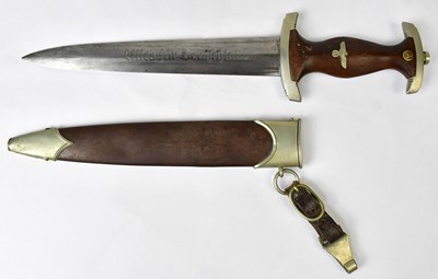 Lot 565 - A WWII German Third Reich SA dagger, the 22cm...