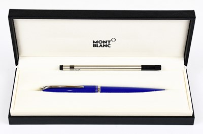 Lot 736 - MONTBLANC; an unused electric blue Cruise...