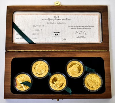 Lot 749 - SOUTH AFRICA MINT; a 'Big Five' series of five...