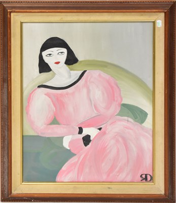 Lot 406 - DONALD RAWLEY; oil on canvas, 'Angela in Paris'...
