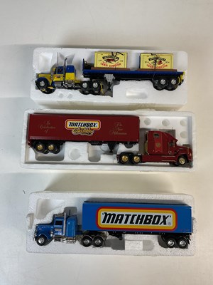 Lot 75 - MATCHBOX COLLECTIBLES; three Peterbilt trucks...