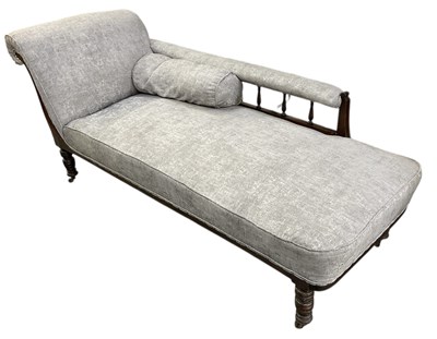 Lot 64 - An Edwardian mahogany silver upholstered...