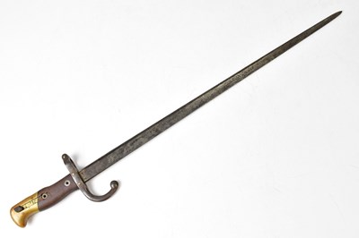 Lot 555 - A 19th century French M1874 Gras bayonet, the...