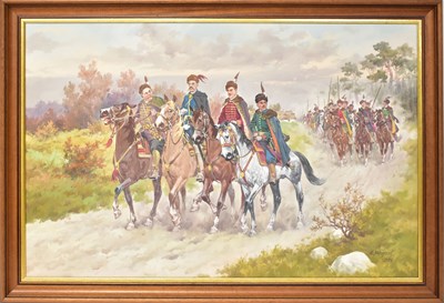 Lot 604 - EDWARD MESJASZ (1929-2007); oil on canvas,...