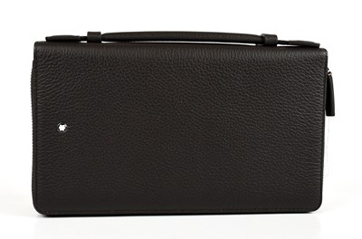 Lot 750 - MONTBLANC; an unused brown pebbled leather...