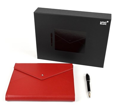 Lot 747 - MONTBLANC; an unused Sartorial red leather...
