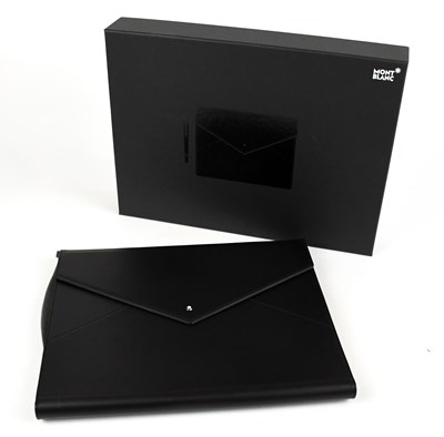Lot 748 - MONTBLANC; an unused black leather Augmented...
