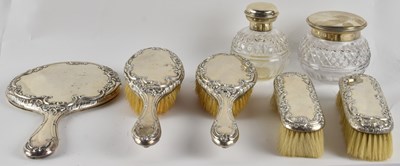 Lot 1176 - An Edward VII hallmarked silver dressing table...