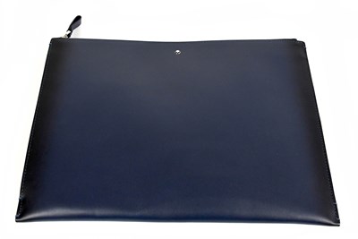 Lot 751 - MONTBLANC; an unused smooth navy blue leather...