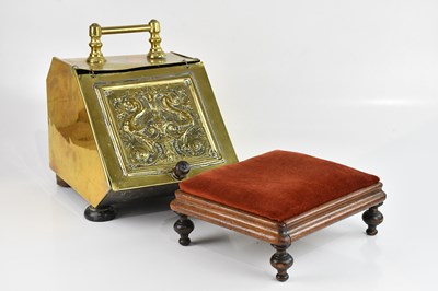 Lot 1180 - A Victorian mahogany foot stool, 13 x 33 x...