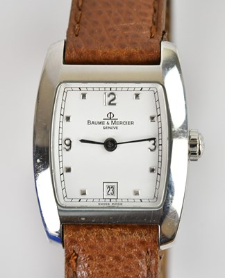 Lot 474 - BAUME & MERCIER; a stainless steel lady's...