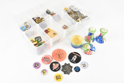 Lot 1127 - A collection of vintage pin badges, army...