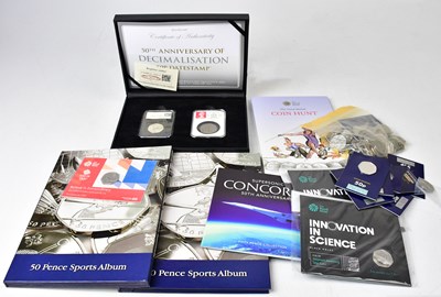Lot 971 - A quantity of commemorative 50p coins, to...