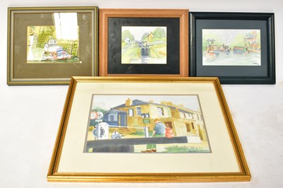 Lot 528 - JOHN MORLEY (born 1942); watercolour, 'Marple...
