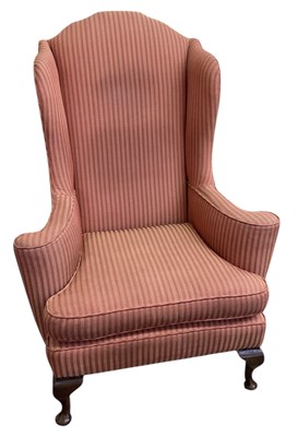 Lot 48 - A reproduction mahogany framed upholstered...