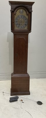 Lot 362 - JOHN PEAT CRIEFF; a George III eight day oak...