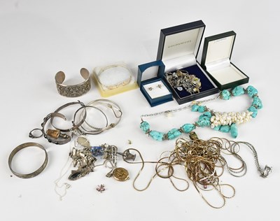 Lot 1045 - A collection of costume jewellery, with some...