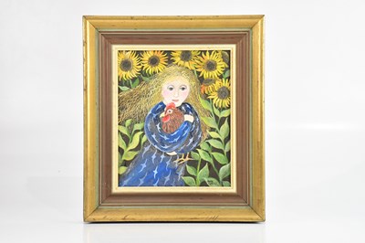 Lot 602 - KATE COLLINS; oil on board, 'Laura', signed...