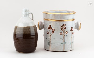 Lot 338 - GORDON FOX for Kentmere Pottery; a large tin...