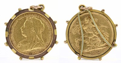 Lot 1873 - A Victoria full sovereign, 1899, old head,...