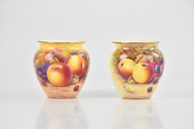 Lot 1843 - ROYAL WORCESTER; a pair of 2491/11 pattern...