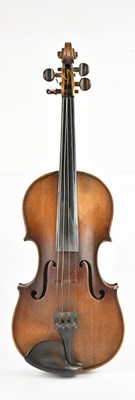 Lot 1300 - A full size violin, with two-piece back length...