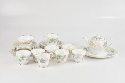 Lot 1822 - SHELLEY; a ‘Columbine’ pattern tea service,...