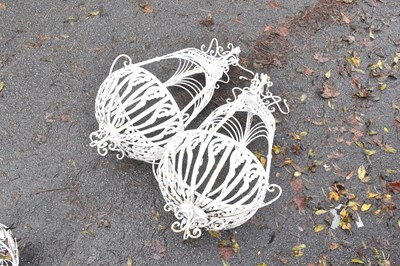Lot 337 - A pair of French style cast metal hanging...