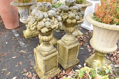 Lot 339 - A pair of modern reconstituted stone...