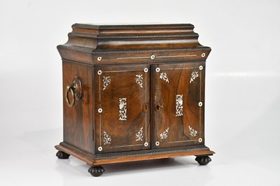 Lot 242 - A Victorian mother of pearl inlaid rosewood...