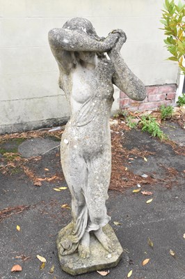 Lot 340 - A large reconstituted stone figure of a...