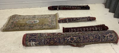 Lot 183 - A decorative Eastern rug, with stylised floral...