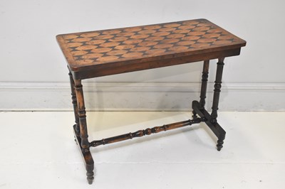 Lot 48 - A 19th century parquetry inlaid side table, on...