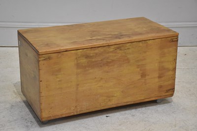 Lot 104 - A pine blanket chest, height 49cm, width 90cm,...