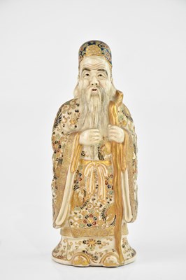Lot 1684 - SATSUMA; a 19th century figure of one of the...