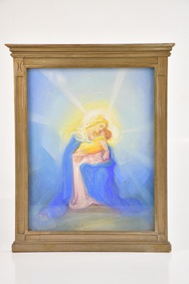 Lot 575 - ARILD ROSENKRANTZ (1870-1964); pastel, Madonna...