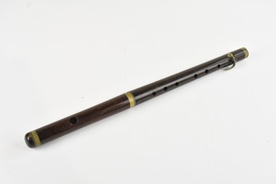 Lot 454 - A 19th century nickle mounted rosewood fife,...