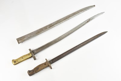 Lot 497 - An 1871 pattern French chassepot bayonet with...