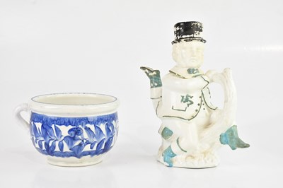 Lot 1892 - A 19th century blue and white ceramic chamber...