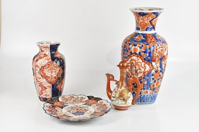 Lot 1694 - A late 19th century Japanese Imari floor vase...