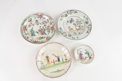 Lot 1630 - A c.1800 Chinese Famille Rose plate, decorated...