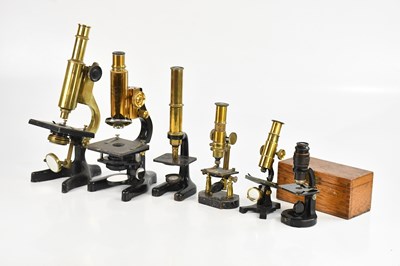 Lot 1150 - Six microscopes including Ernst Leitz, Wetzlar,...