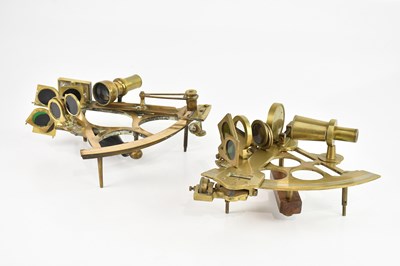 Lot 1157 - A 19th century brass and ebony sextant,...