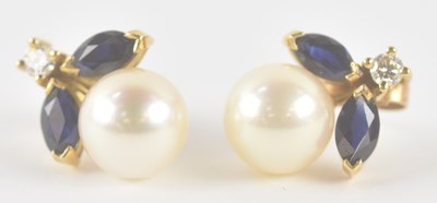 Lot 1427 - YOUNG STEPHEN; a pair of 18ct yellow gold...