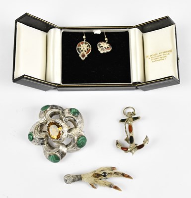 Lot 1473 - A small selection of Scottish hard stone white...