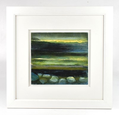 Lot 1547 - MALCOLM FRYER (born 1937); oil, 'Stepping...