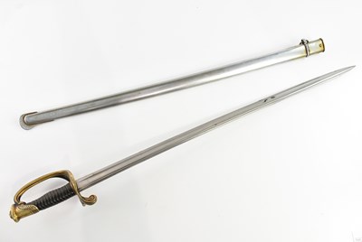 Lot 1255 - A French 1845 pattern infantry officer's sword,...