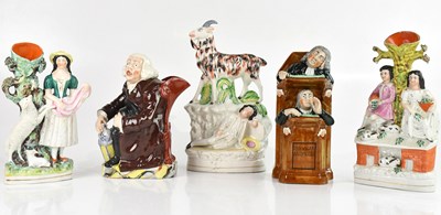 Lot 1765 - STAFFORDSHIRE; a collection of flatback...