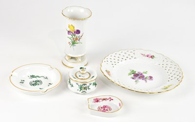 Lot 1891 - MEISSEN; five 20th century pieces, including a...