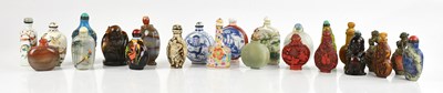 Lot 1639 - A collection of Chinese hardstone, glass and...